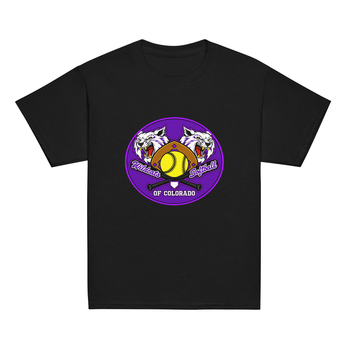 Classic | Youth T Shirt | Wildcats Softball | Badge Logo
