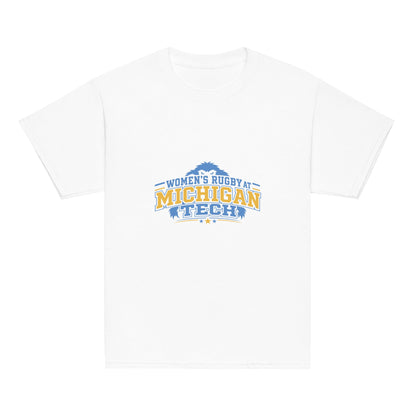 Classic | Youth T Shirt | Women’s Rugby at Michigan Tech | Varsity Crest Logo