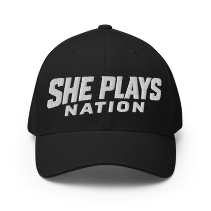 Signature | Flexfit Baseball Cap | She Plays Nation | Script Logo