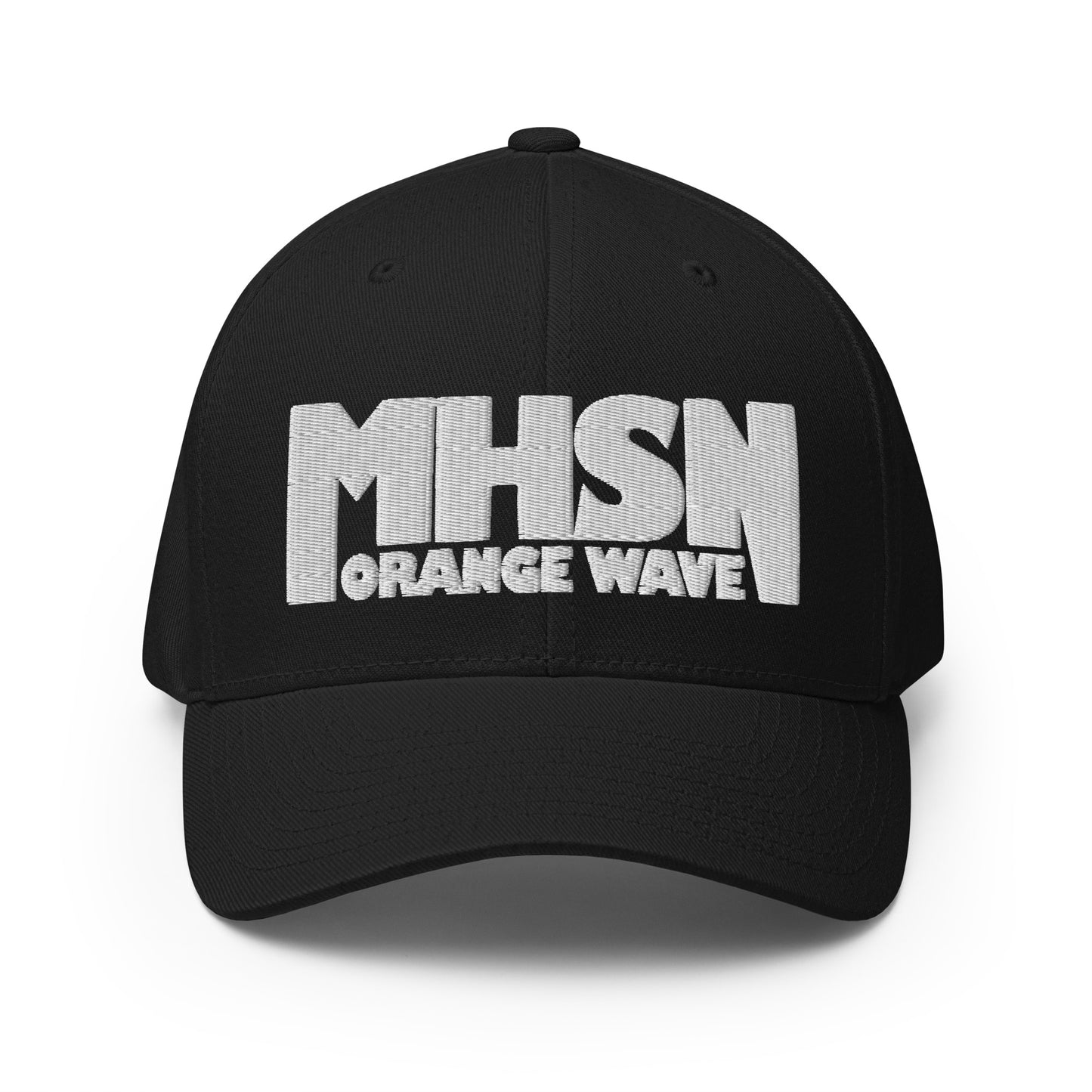 Signature | Flexfit Baseball Cap | Orange Wave Marching Band | Crest (Variant) Logo