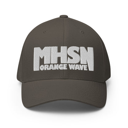 Signature | Flexfit Baseball Cap | Orange Wave Marching Band | Crest (Variant) Logo