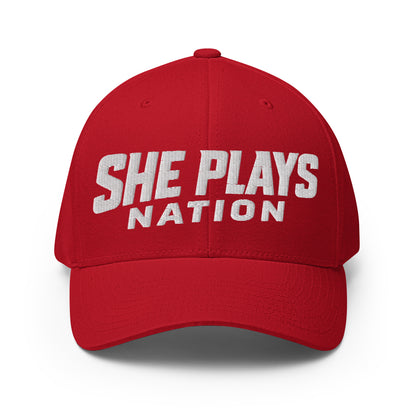 Signature | Flexfit Baseball Cap | She Plays Nation | Script Logo