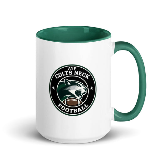 Coffee Mug | Colts Neck Cougars | Youth Tackle Football (AYF) | Varsity Badge Logo