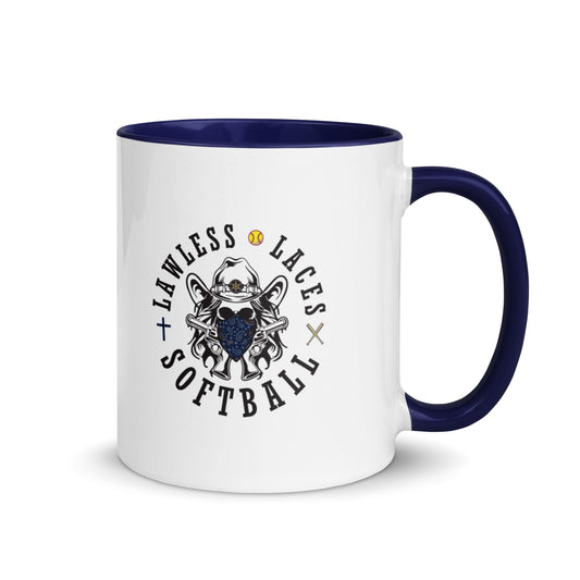 Coffee Mug | Lawless Laces Softball | Bandana Mascot Logo