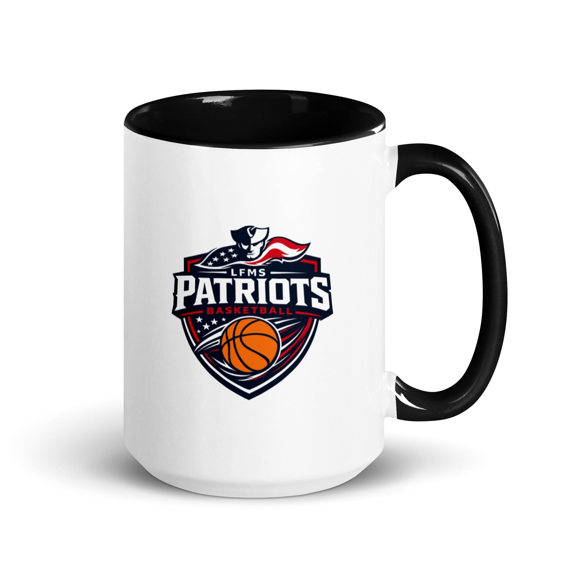 Coffee Mug | LFMS Athletics | Patriots Basketball Logo