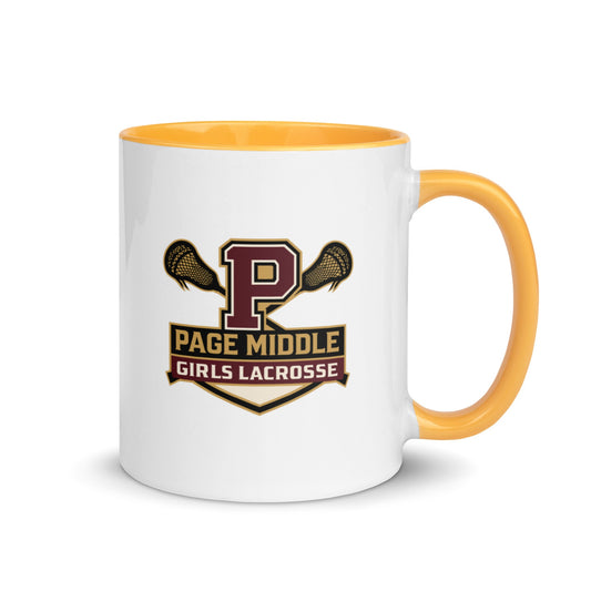 Coffee Mug | Page Middle Girls Lacrosse | Block P Logo