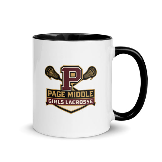 Coffee Mug | Page Middle Girls Lacrosse | Block P Logo