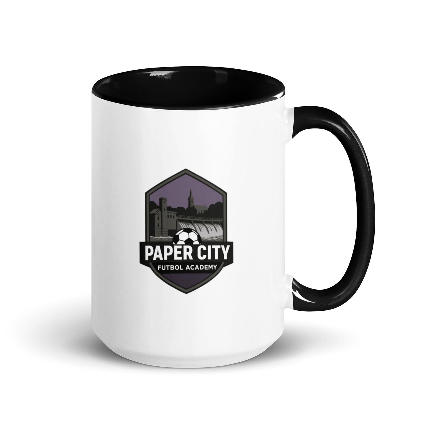 Coffee Mug | Paper City Futbol Academy | Vanguard Shield Logo