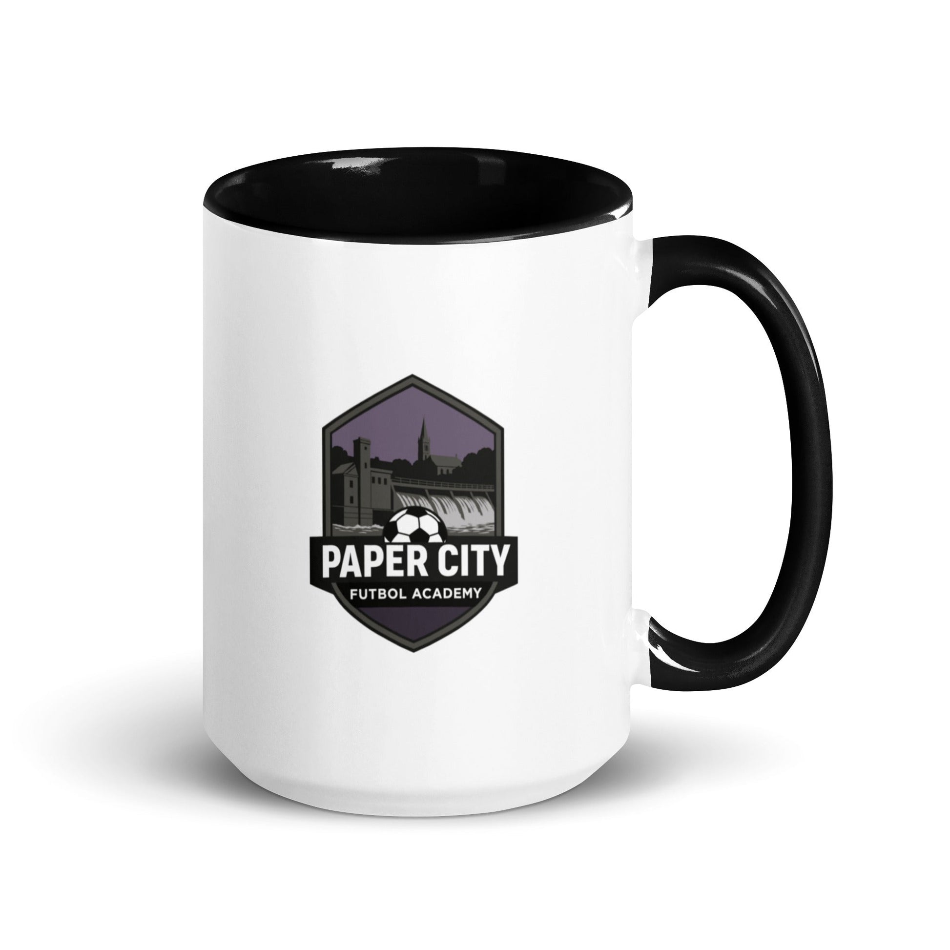 Coffee Mug | Paper City Futbol Academy | Vanguard Shield Logo
