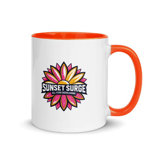 Coffee Mug | Sunset Surge All-Star Cheerleading | Bloom Surge Logo