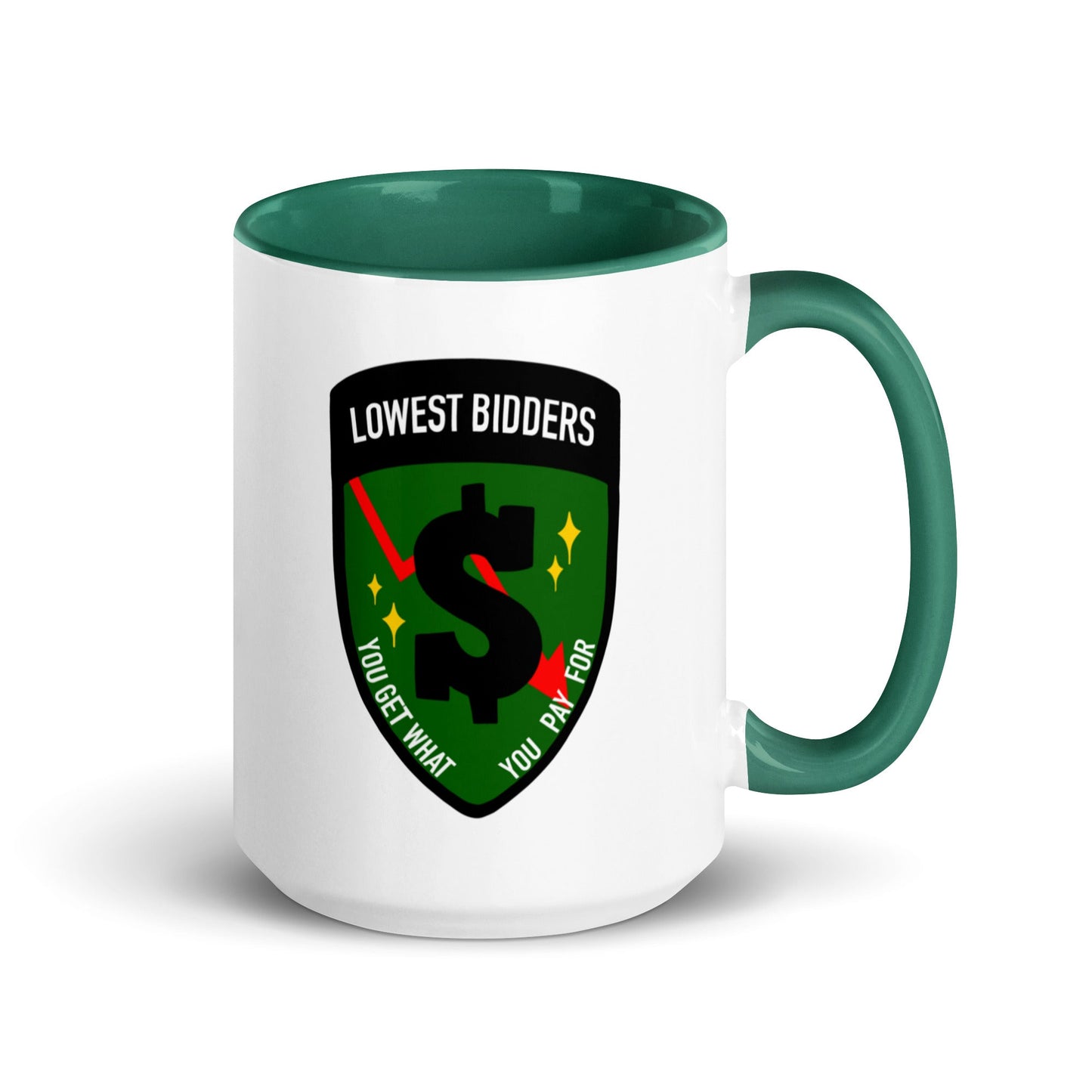 Coffee Mug | The Lowest Bidders | Emblem Logo