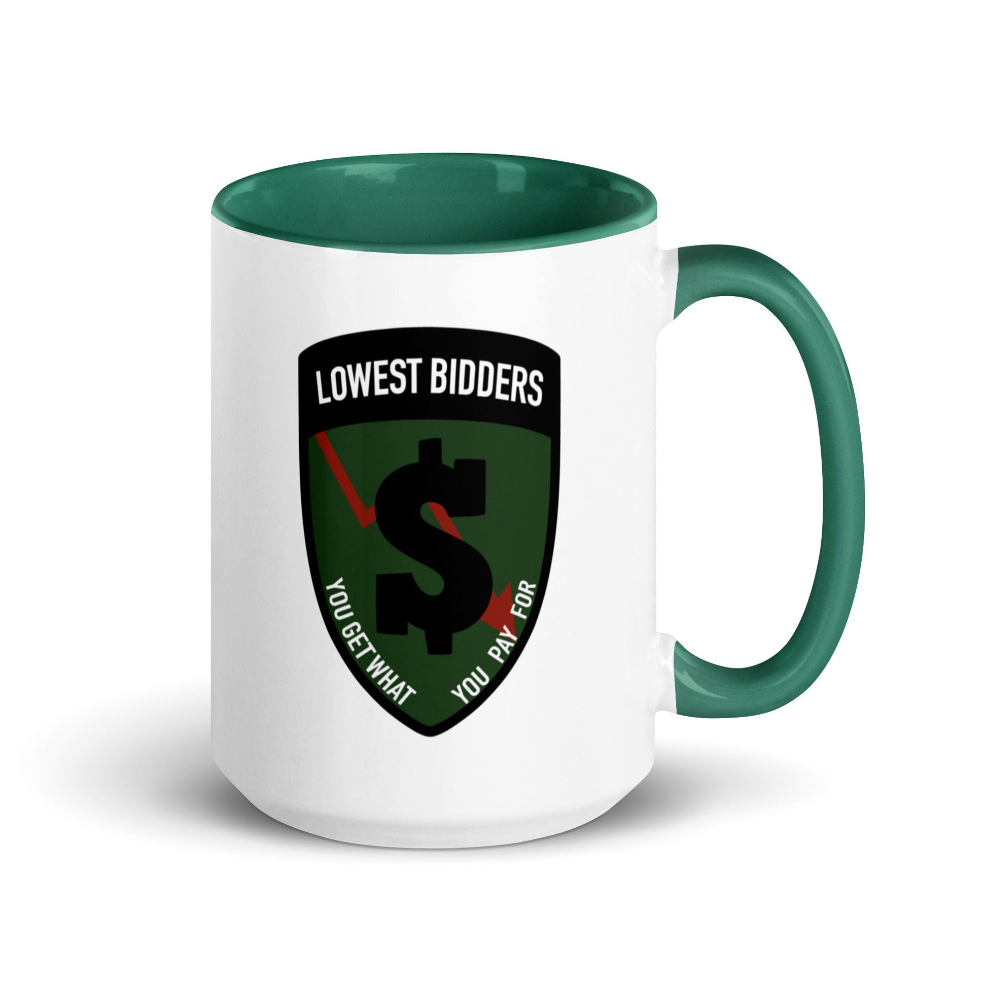 Coffee Mug | The Lowest Bidders | Shield Logo
