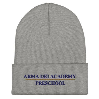 Cuffed Beanie | Arma Dei Academy Preschool | Script Logo