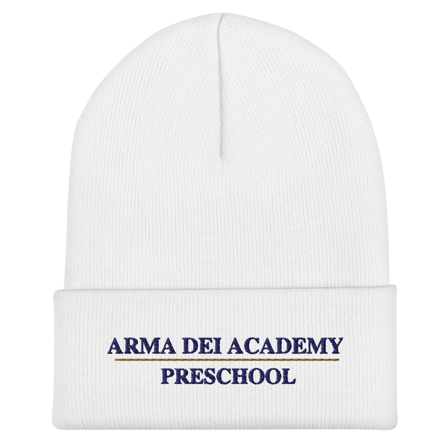 Cuffed Beanie | Arma Dei Academy Preschool | Script Logo