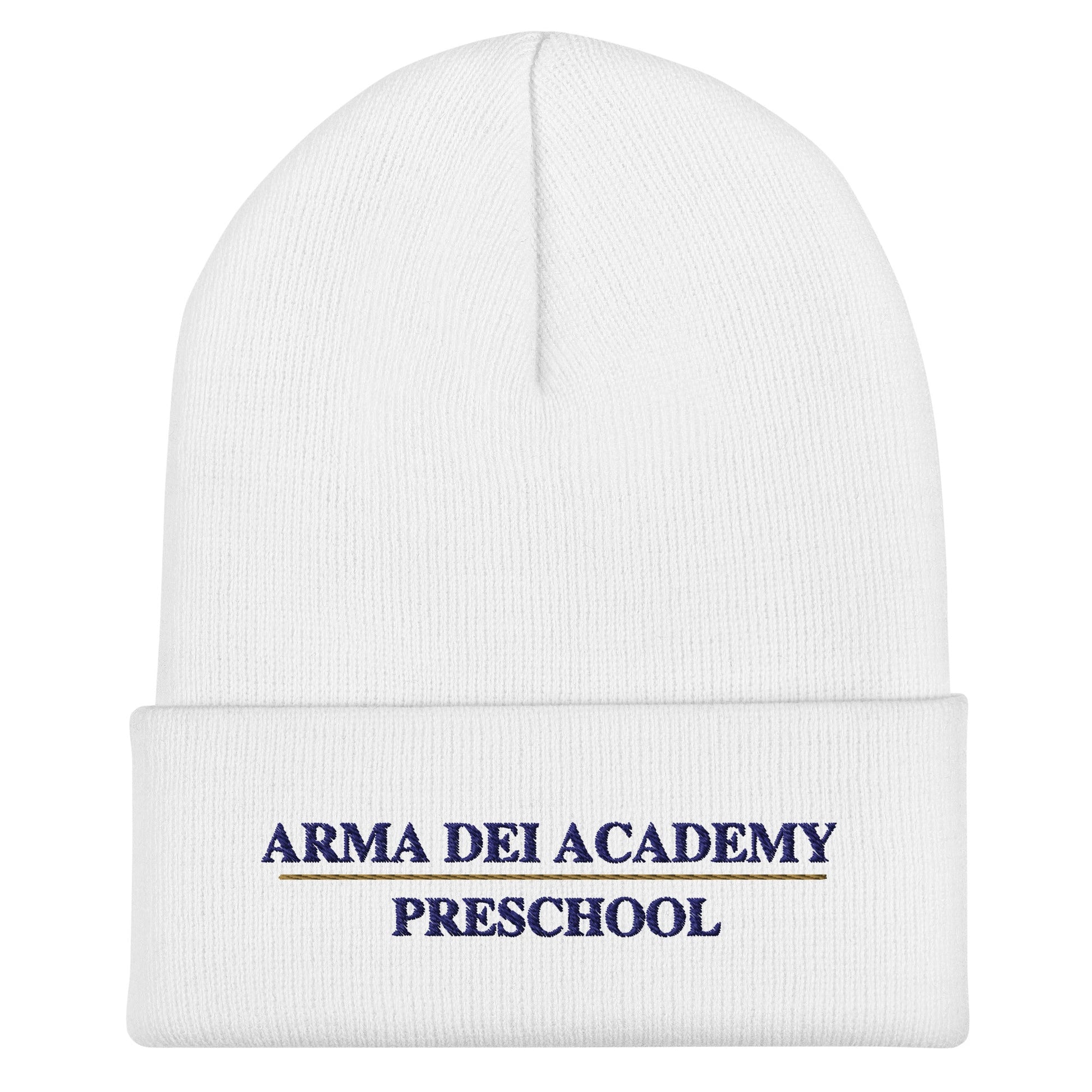 Cuffed Beanie | Arma Dei Academy Preschool | Script Logo