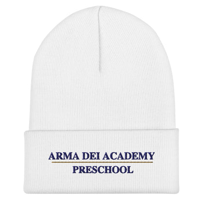 Cuffed Beanie | Arma Dei Academy Preschool | Script Logo