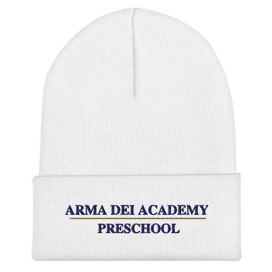 Cuffed Beanie | Arma Dei Academy Preschool | Script Logo