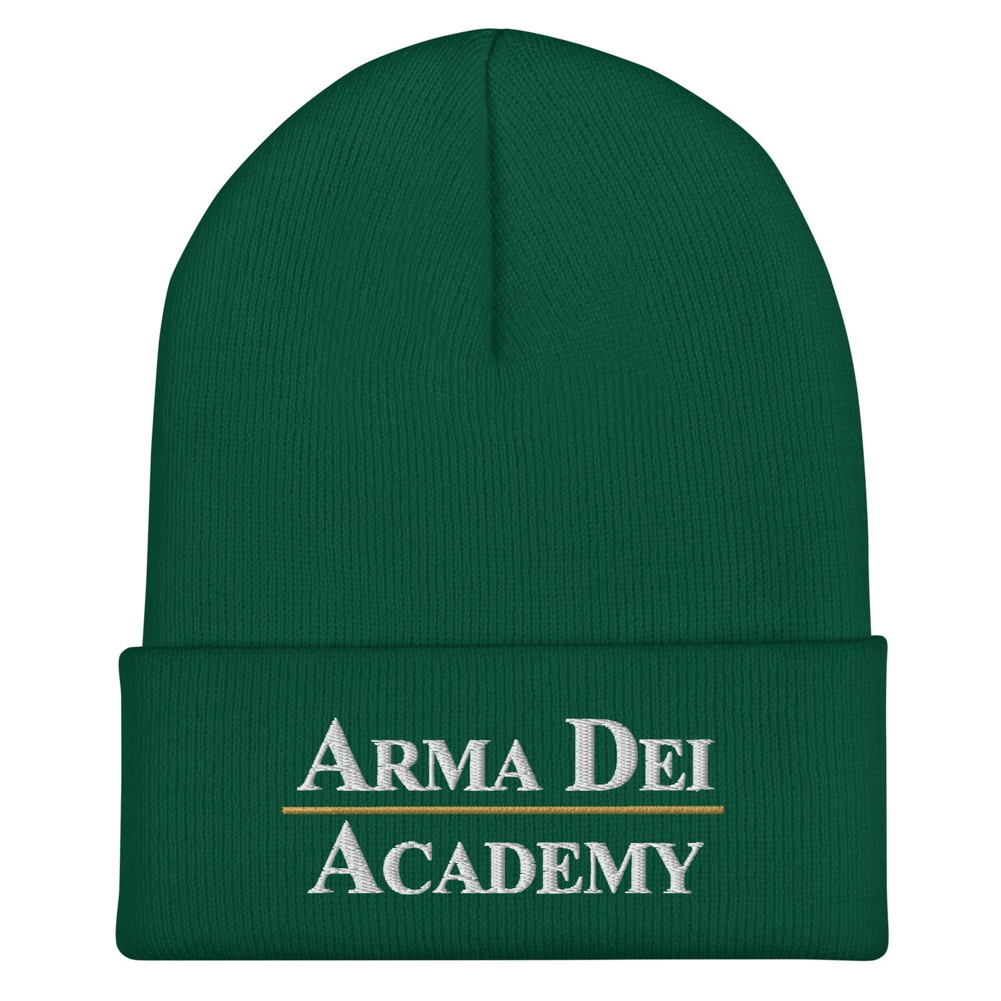 Cuffed Beanie | Arma Dei Academy | Script Logo