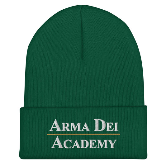 Cuffed Beanie | Arma Dei Academy | Script Logo