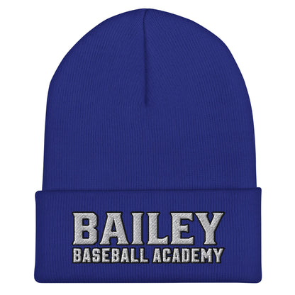 Cuffed Beanie | Bailey Baseball Academy | Script Logo