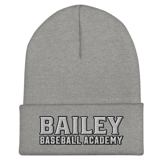 Cuffed Beanie | Bailey Baseball Academy | Script Logo