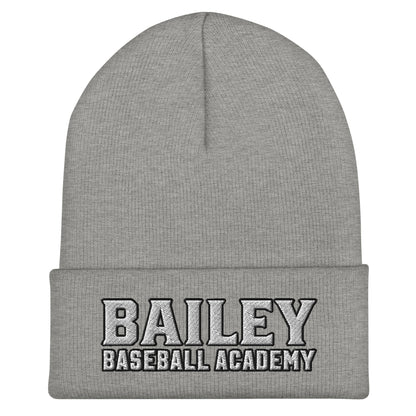 Cuffed Beanie | Bailey Baseball Academy | Script Logo