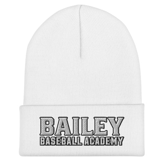 Cuffed Beanie | Bailey Baseball Academy | Script Logo