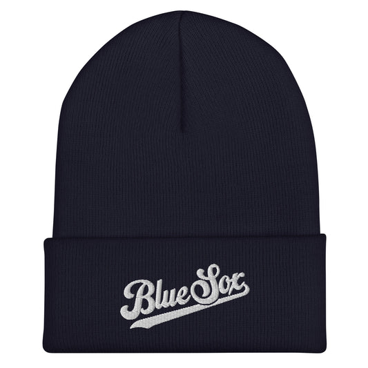 Cuffed Beanie | Blue Sox | Script Logo