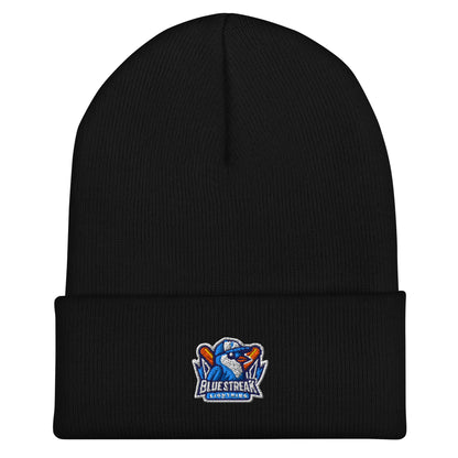 Cuffed Beanie | Blue Streak Lightning | Mascot Logo
