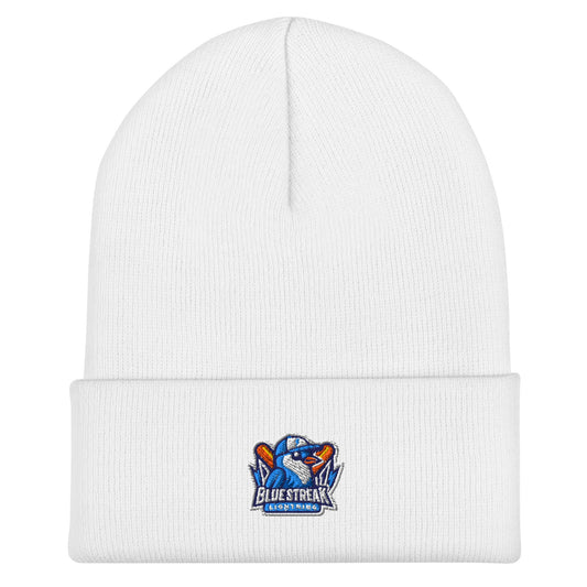 Cuffed Beanie | Blue Streak Lightning | Mascot Logo