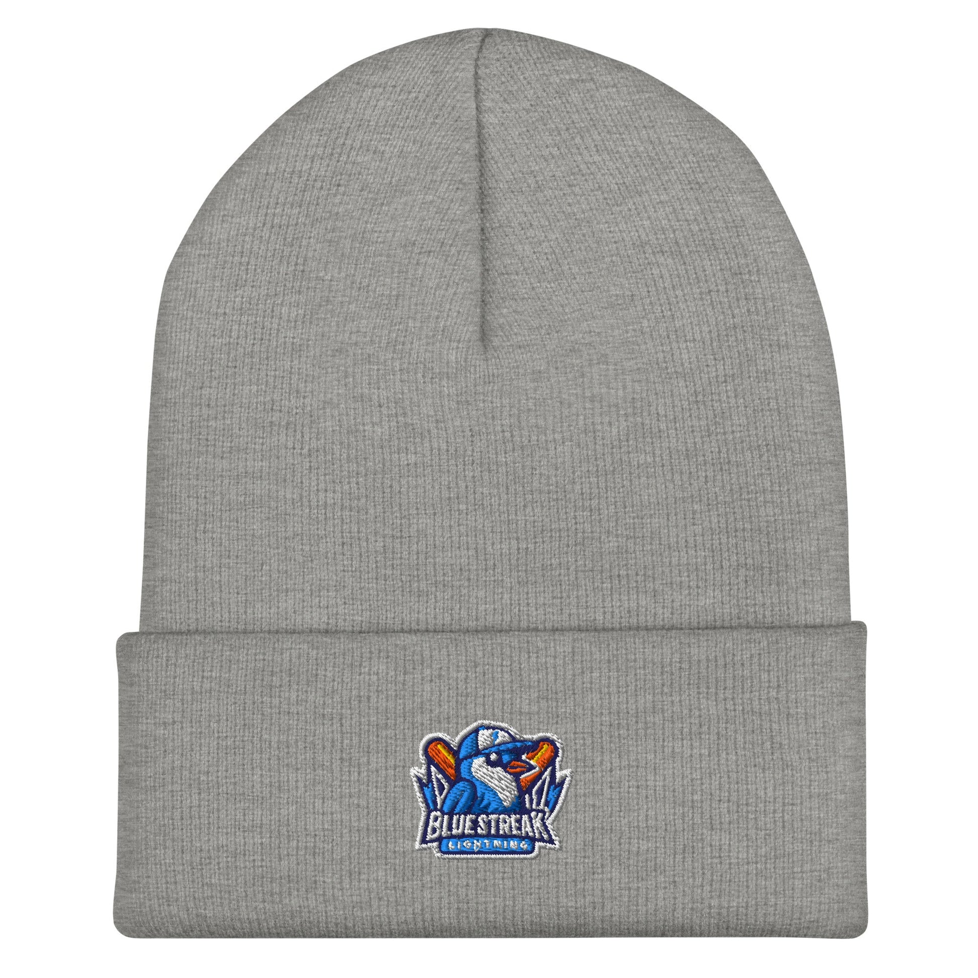 Cuffed Beanie | Blue Streak Lightning | Mascot Logo