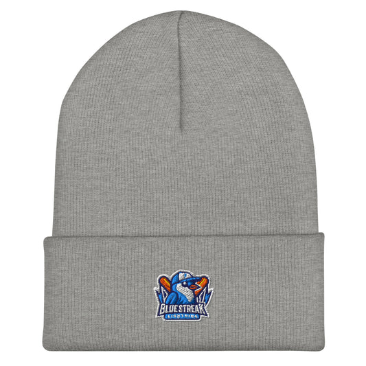 Cuffed Beanie | Blue Streak Lightning | Mascot Logo