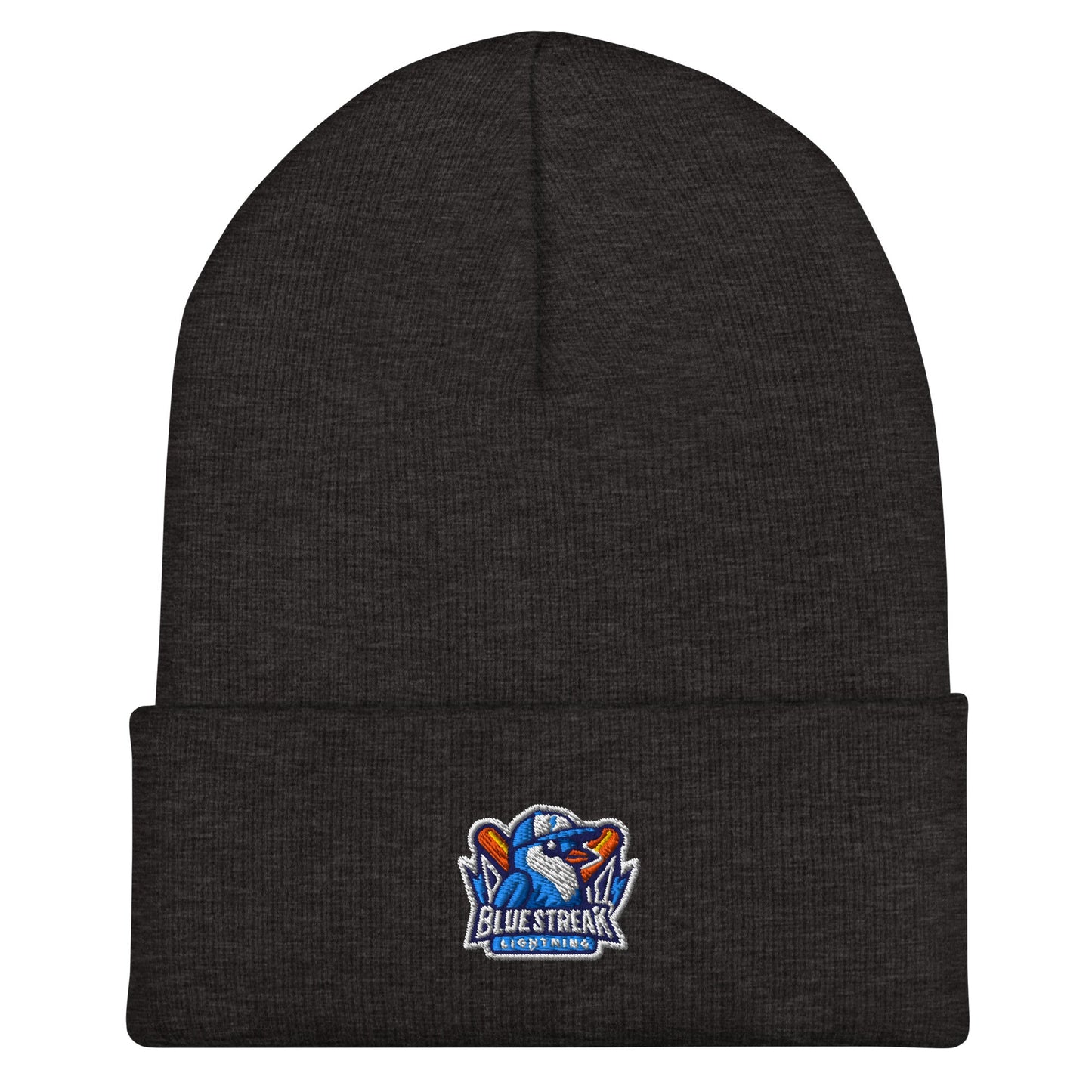Cuffed Beanie | Blue Streak Lightning | Mascot Logo