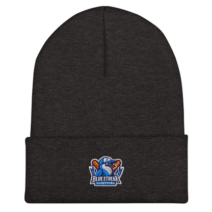 Cuffed Beanie | Blue Streak Lightning | Mascot Logo