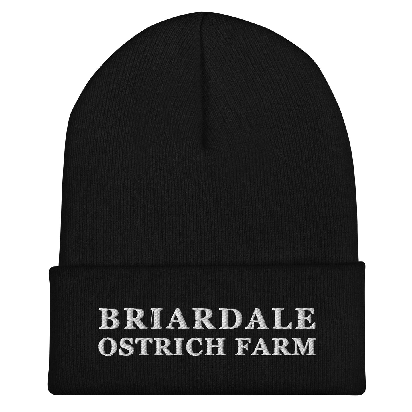 Cuffed Beanie | Briardale Ostrich Farm | Script Logo