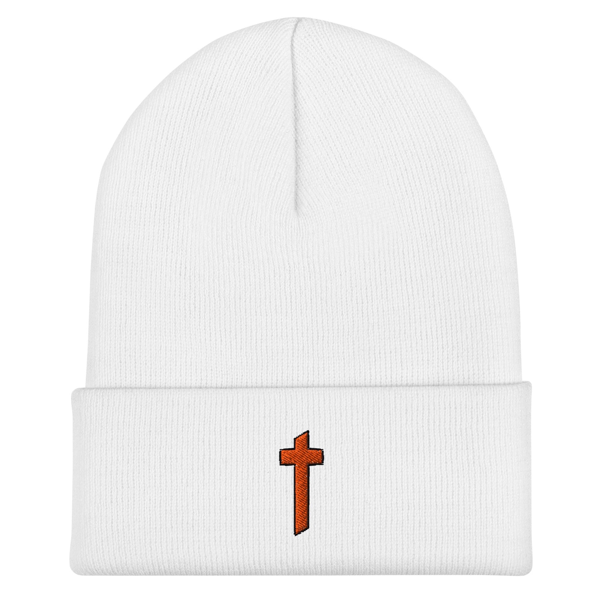 Cuffed Beanie | Catholic High School | Cross Logo