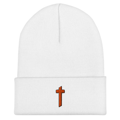 Cuffed Beanie | Catholic High School | Cross Logo
