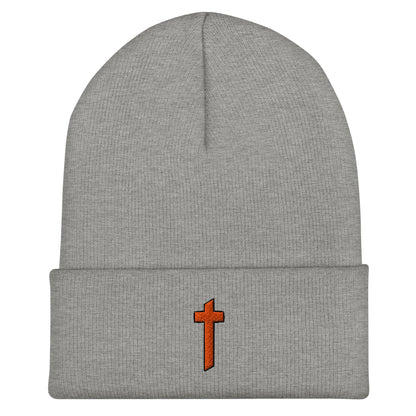 Cuffed Beanie | Catholic High School | Cross Logo