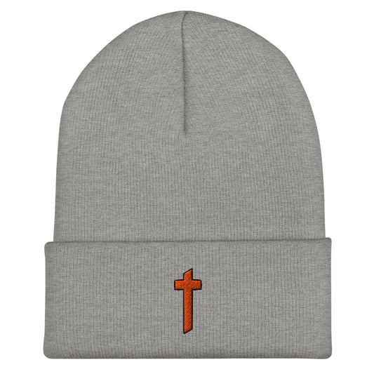 Cuffed Beanie | Catholic High School | Cross Logo