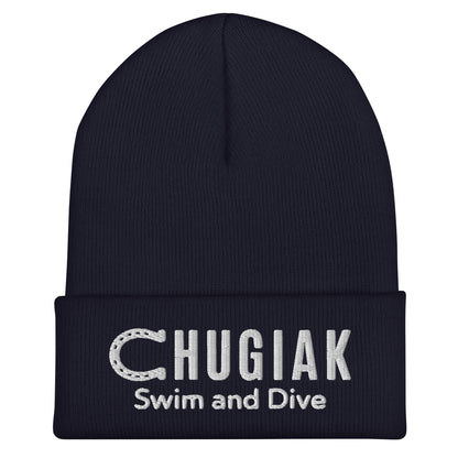 Cuffed Beanie | Chugiak Mustang Swim & Dive | Crest Logo