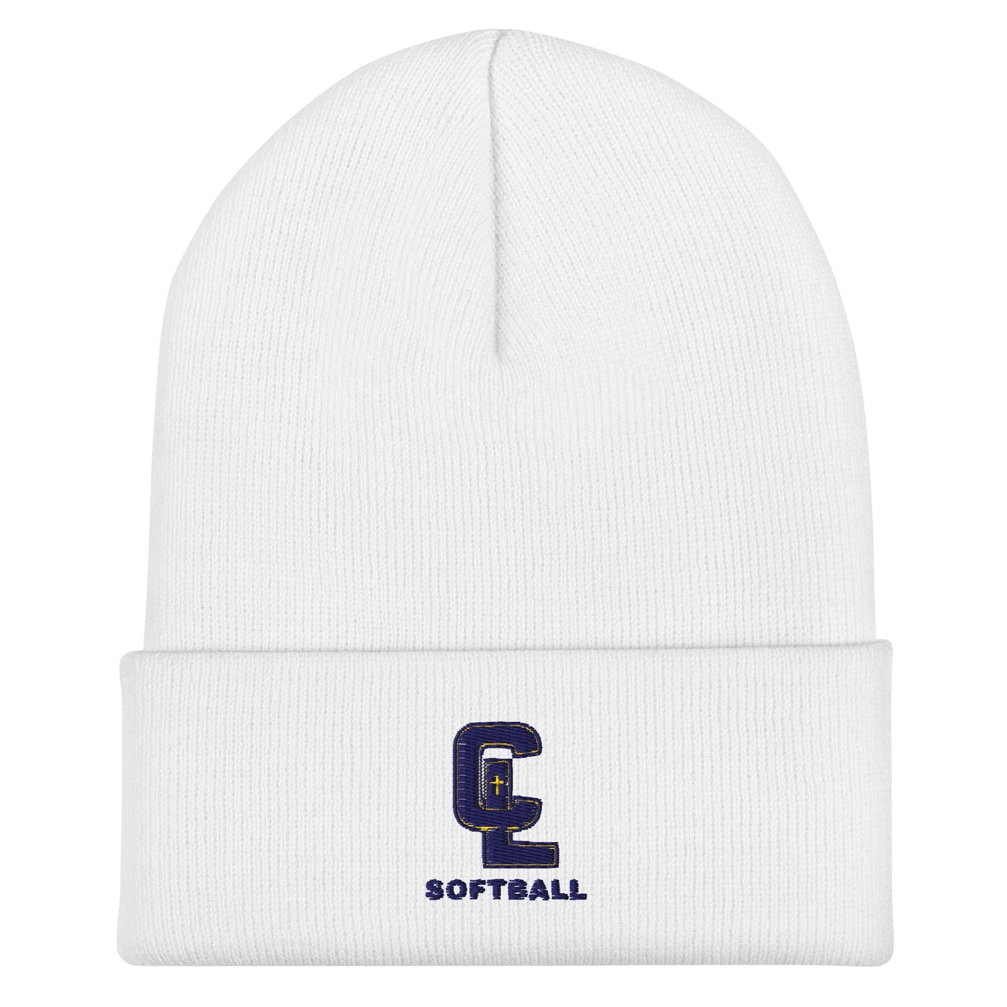 Cuffed Beanie | Crean Lutheran Softball | Navy CL Softball Logo