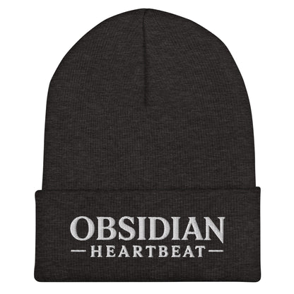 Cuffed Beanie | Obsidian Heartbeat | Pulse Athletics Logo