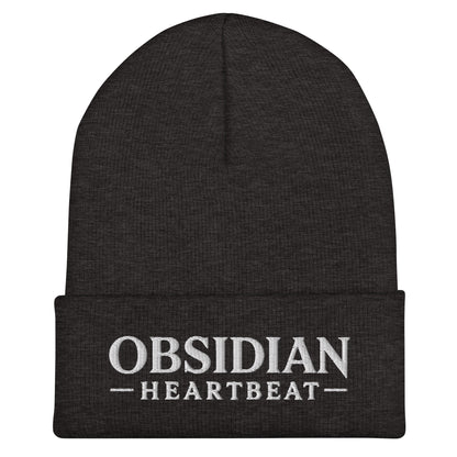 Cuffed Beanie | Obsidian Heartbeat | Pulse Athletics Logo