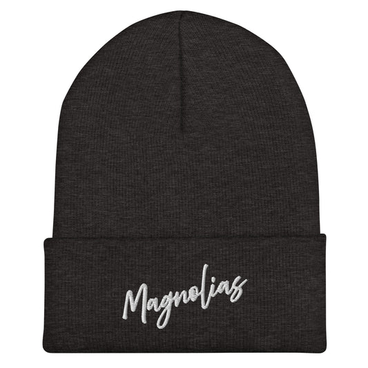 Cuffed Beanie | Pink Magnolias Dance | Modern Script Logo