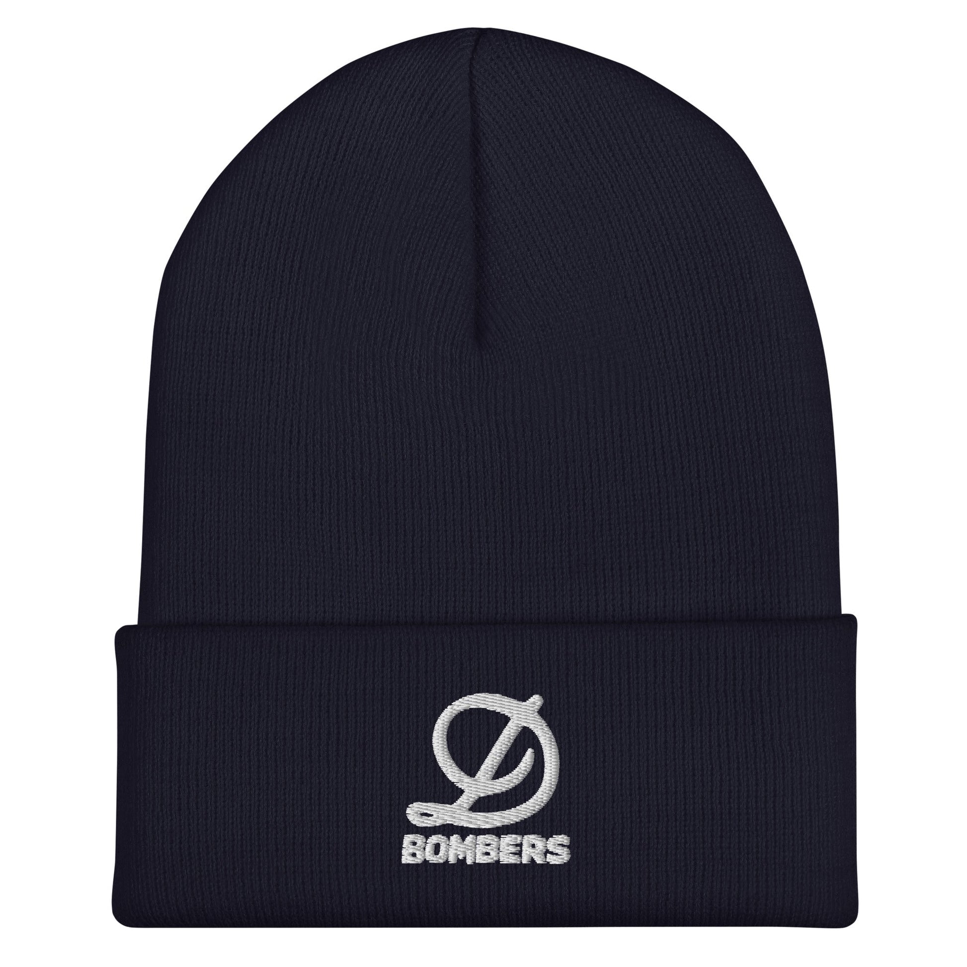 Cuffed Beanie | Diamond Bombers | Bomber Varsity - White Logo