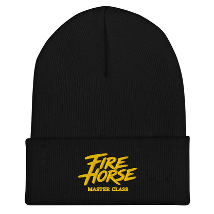 Cuffed Beanie | Fire Horse Masters | Script Logo