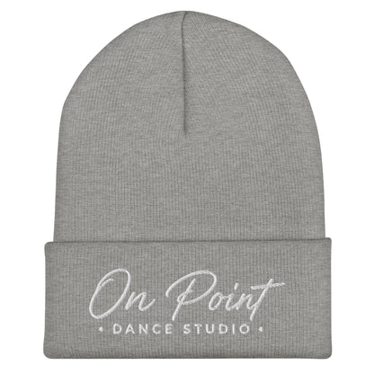 Cuffed Beanie | On Point Dance Studio | Modern Script Logo