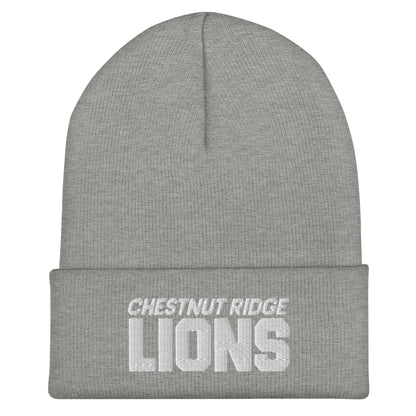 Cuffed Beanie | Chestnut Ridge Lions Football | Script Logo