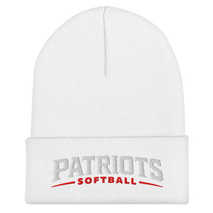 Cuffed Beanie | LFMS Athletics | Patriots Softball Logo