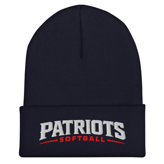 Cuffed Beanie | LFMS Athletics | Patriots Softball Logo